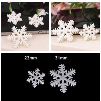 10Pcs Mini Snowflake Flat Back Resin Craft Supplies