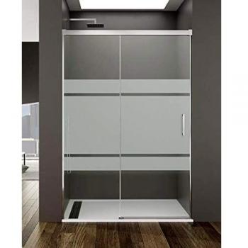 Mampara Ducha Basic Frost 1 Panel Fijo 1 Corredera