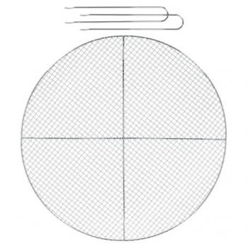 Grille barbecue ronde en fer galvanisé pour brasero