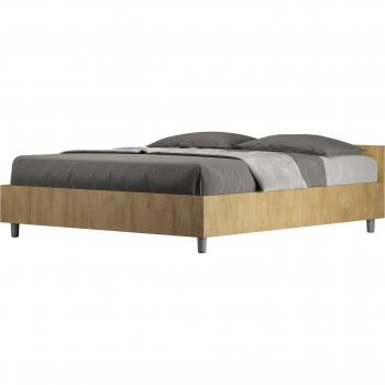 Roble Nuamo Cama sin Somier 160x200 – Acabado Brillante