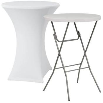 Combo de Mesas Plegables Redondas 80x110cm con Funda 7house