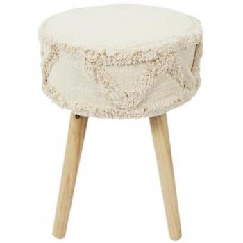 Pouf en Bois de Pin Style Scandicraft