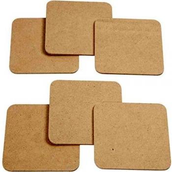 Dekorativer Untersetzer, Maße: 10x10 cm, Dicke 3 mm, Packung mit 6