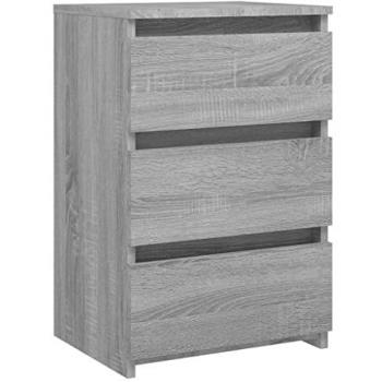 Vidaxl Nightstand Grey Sonoma 40x35x62.5 cm Engineered Wood