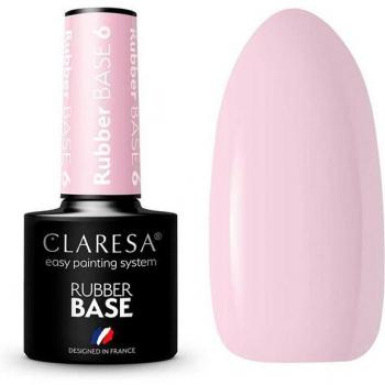 Claresa UV/LED Rubber base coat gel for gel nails, shade 6, 5 g
