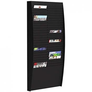 Fast Paper Document Control Panel/Literature Holder 2 x 25 Compartment A4 Black