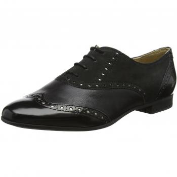 Geox D Marlyna C, Scarpe Stringate Donna, Nero