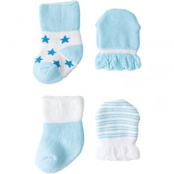 Kit mitaines et chaussettes respirant anti-rayures pour nourrisson 0-6 mois