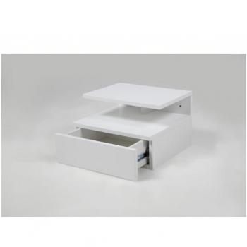 AC Design Möbel Nachttisch Fia, H: 22,5 x B: 32 x L: 35 cm, Weiß, MDF, 1 Stück