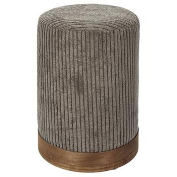 Pouf Côtelé Taupe Scott