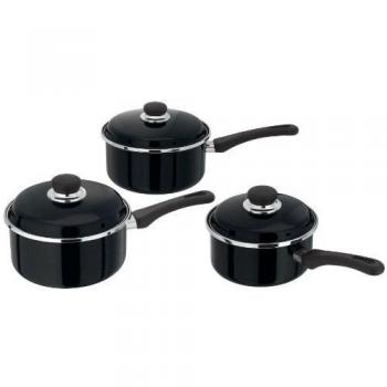 Judge Induction Black 3 Piece Cookware Set