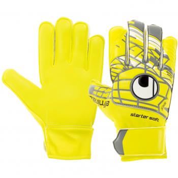 ELM Unlimited Starter Soft‑Grip Torwart-Handschuhe – Herren, LITE Fluo Gelb / Griffin Grau, Größe 9
