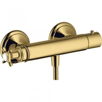 Hansgrohe Axor Montreux Thermostat de douche avec croix, finition or poli