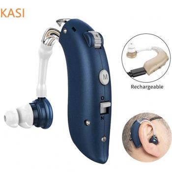 Wireless BTE Hearing Aid for Elderly with Rechargeable Battery and Adjustable Sound
