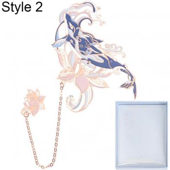 Chinese Style Metal Bookmark with Box