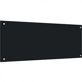 VidaXL Kitchen Backsplash Black 39.4x15.7 Tempered Glass