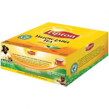 Lipton Thee Yellow Label in zakjes, 100 stuks van elk 1.5 gram