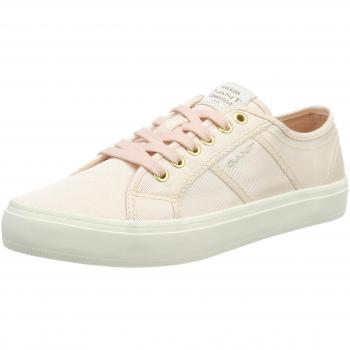 GANT FOOTWEAR Women's Zoee Glitter Low-Top Sneakers in Silver Pink, Size 4 UK