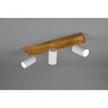 Barra MARLEY barra 3 spots bianchi base legno naturale 812400331