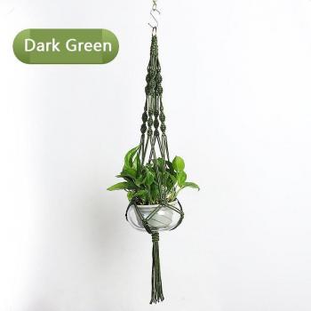 Cesta de Macramé para Jardines Urbanos