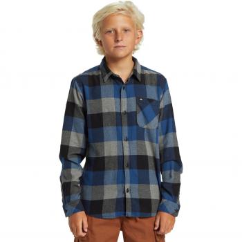 Quiksilver MF Classic Flanss Long Sleeve Shirt Estate Blue Motherfly Junior 16