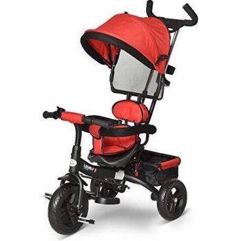 Triciclo Plegable para Bebé con Capota y Canasta de Almacenaje