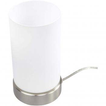 Lampada da Tavolo LED Levka in Vetro Bianco con 1 Luce E14 e Base A19 di Lampenwelt
