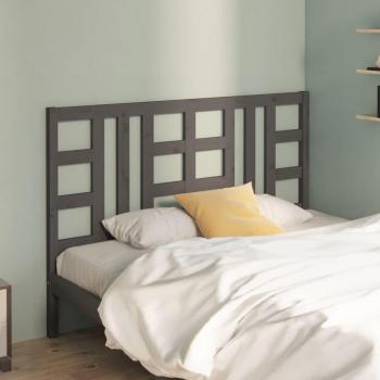 Día y Noche Cabecero de cama madera maciza de pino gris 166x4x100 cm