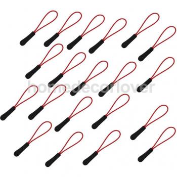 20 Pieces Zipper Pulls with Rope Tag for Bags