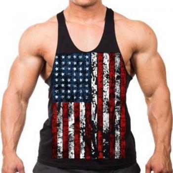 Camiseta de Tirantes con Bandera Americana