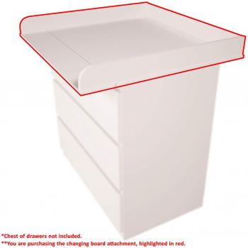 Kidsaw Diaper Changing Board for IKEA Malm, White Finish