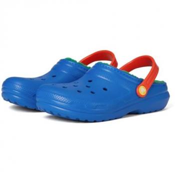 Pantoletten Crocs Classic Lined Clog Kids 207010 Blau