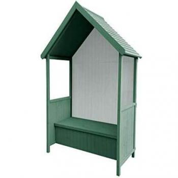 Alice Green Marquesina de Madera con Banco Gardiun 75x137x223 cm