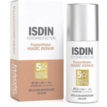 Fusion Water Magic ISDIN Crema Solare Anti‑Age Colore Viso SPF 50 50 ml