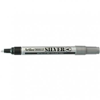 Artline 900 Metallic Permanent Marker, Medium 2.3mm Bullet Nib, Silver, Box of 12