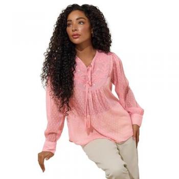 M & Co Blouse Boho Rose Manches Courtes Petite