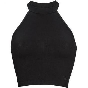 Top s krajkou Guess Sealm, černá, pro ženy