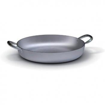 Tegame per friggitrice ad aria con manico rimovibile e fondo antiaderente, modello 7008 di Ballarini, in materiale alluminio da 28 cm, colore argento