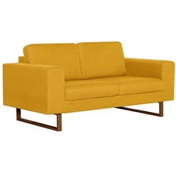 VidaXL Dvivietė Dual Comfort Yellow Upholstered Seat