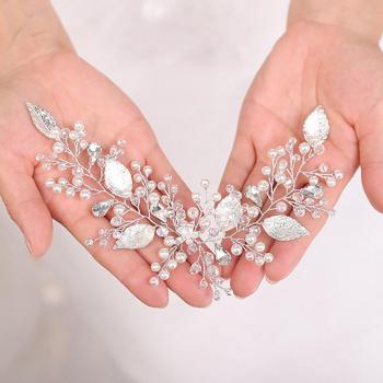Silver Leaf Bridal Headpiece