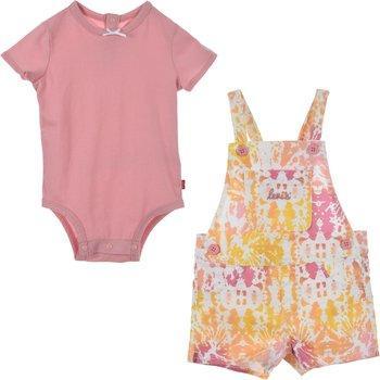 Levi's® Set Salopette et Body pour Enfants Rose/Jaune