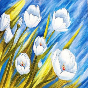 5D Tulip diamant schilderij zelf te borduren 30x30CM
