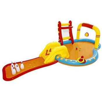 Piscina Hinchable Autoportante Infantil Bestway 435x213x117 cm Tobogán, 6 Bolos, 2 Aros y 4 Bolas Diseño Lil' Champ Rápida Instalación