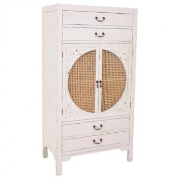 Armario de madera blanco WANDERLUST DECO 70x40x135