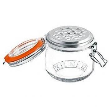 Kilner Clip Top Round Glass Jar with Grater