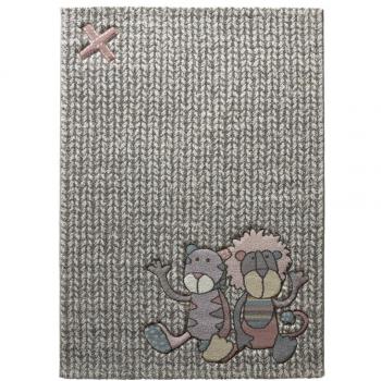 Sigikid I Patchwork Sweetys Kinderteppich I SK-21966-755 I Beige Sand Rosa Blau meliert I (133 x 200 cm)