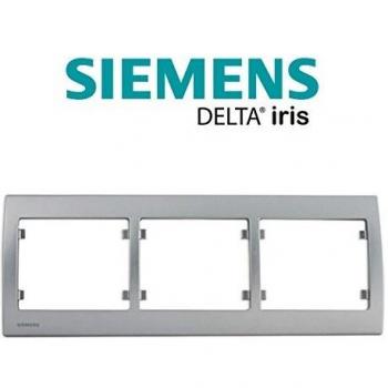 Delta Iris Plaque Triple Horizontale Aluminium