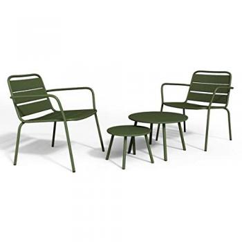 Vente-unique Salon de jardin en métal