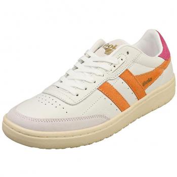 Chaussure Sportive Gola Falcon Femme – Blanc & Orange, Taille 38