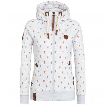 Naketano Damen Zip‑Jacke Komm Klopfe II – Graumelange Größe S